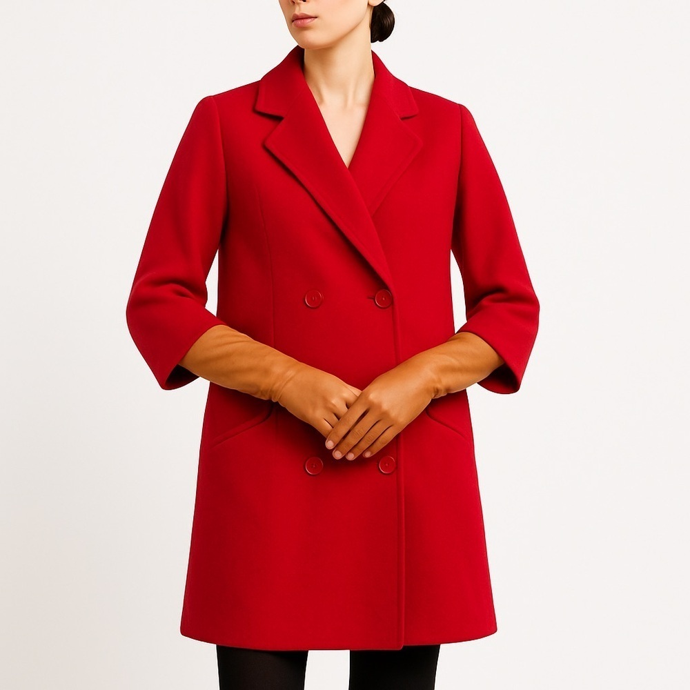 Forecaster of Boston vintage wool coat tailored doublebreasted topper size 12 - Picture 1 of 13